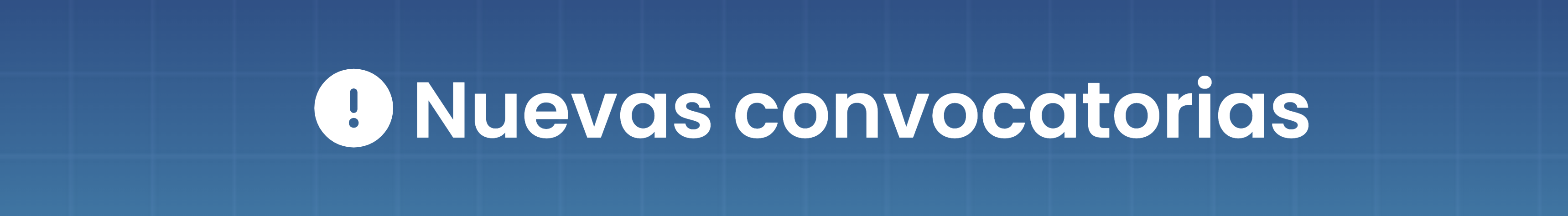 Nuevas convocatorias